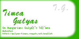 timea gulyas business card